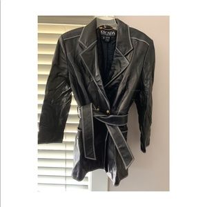 ESCADA Leather Black Jacket